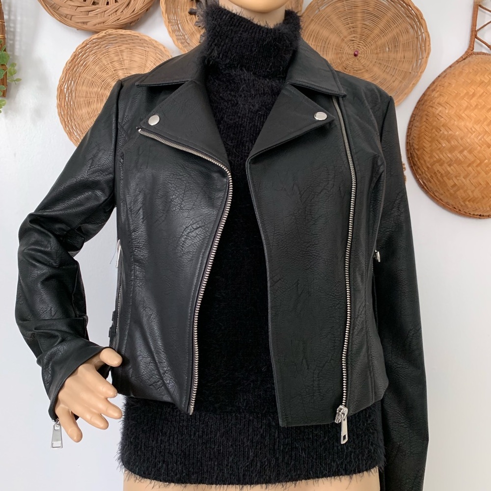 Romeo & Juliet couture embroidered Moto jacket